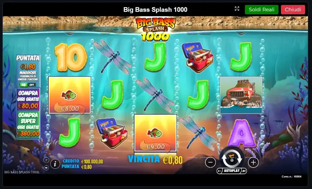 Big Bass Splash 1000 E Play24 Slot.