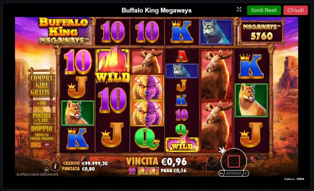 Buffalo King Megaways su E Play 24.