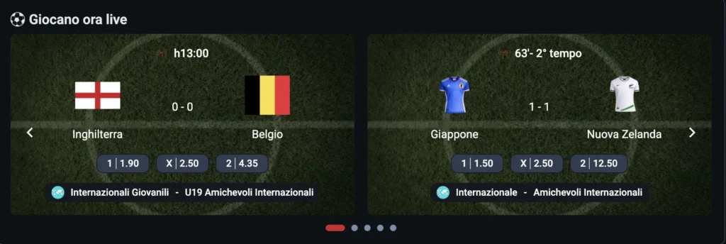 Scommetti sulle partite in diretta su Eplay 24.