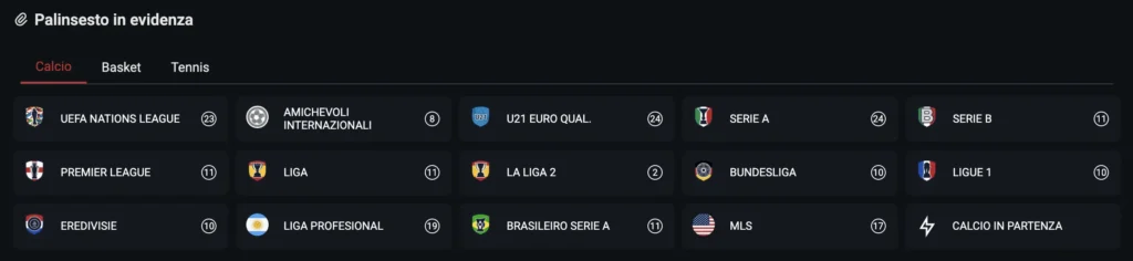 Scommetti su diverse partite su Eplay24.