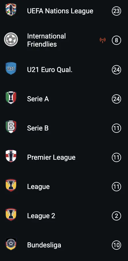 Campionati popolari per le scommesse su Eplay24.