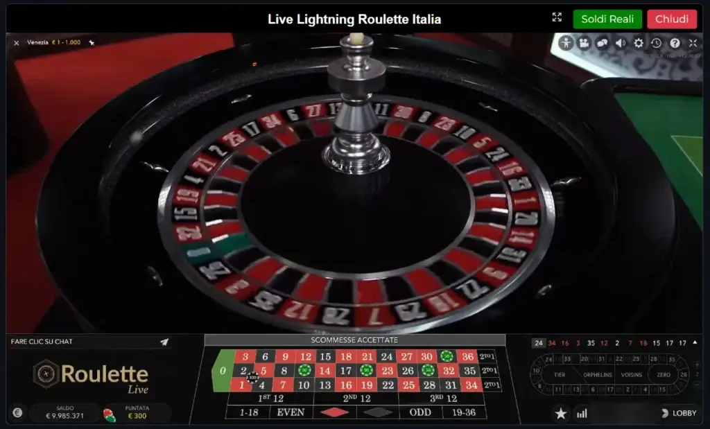Live Lightning Roulette Italia.